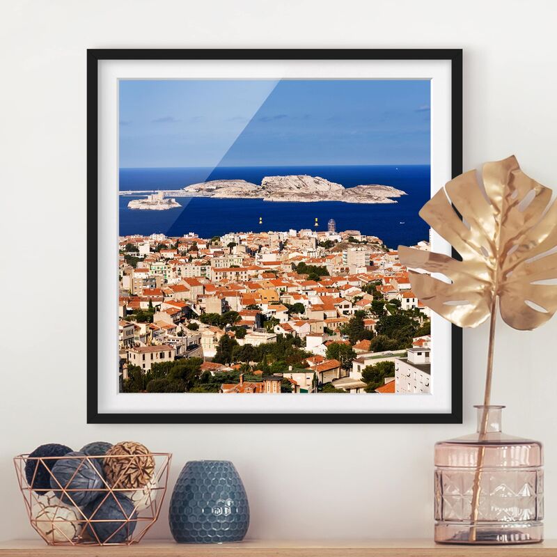 

Póster enmarcado - Marseilles Dimensión LxA: 20cm x 20cm, Marco: Negro