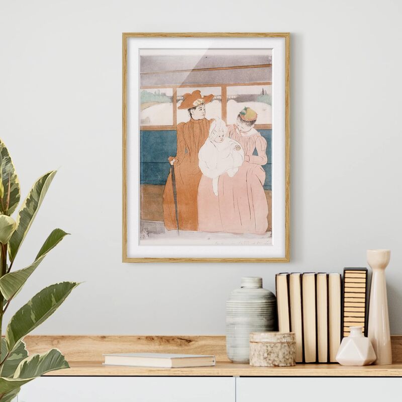 

Póster enmarcado - Mary Cassatt - In The Omnibus Dimensión LxA: 70cm x 50cm, Marco: Roble