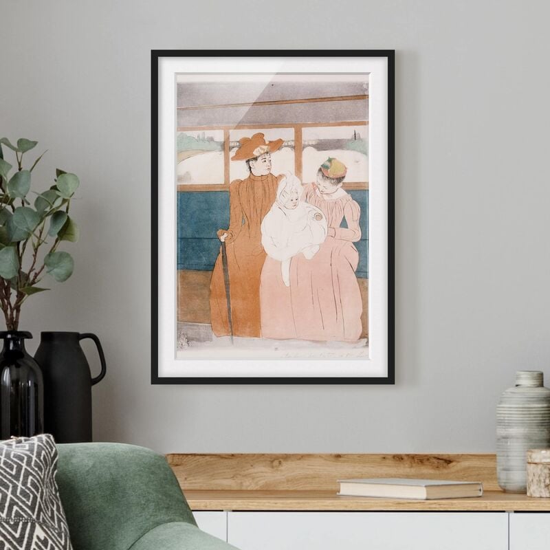 

Póster enmarcado - Mary Cassatt - In The Omnibus Dimensión LxA: 100cm x 70cm, Marco: Negro