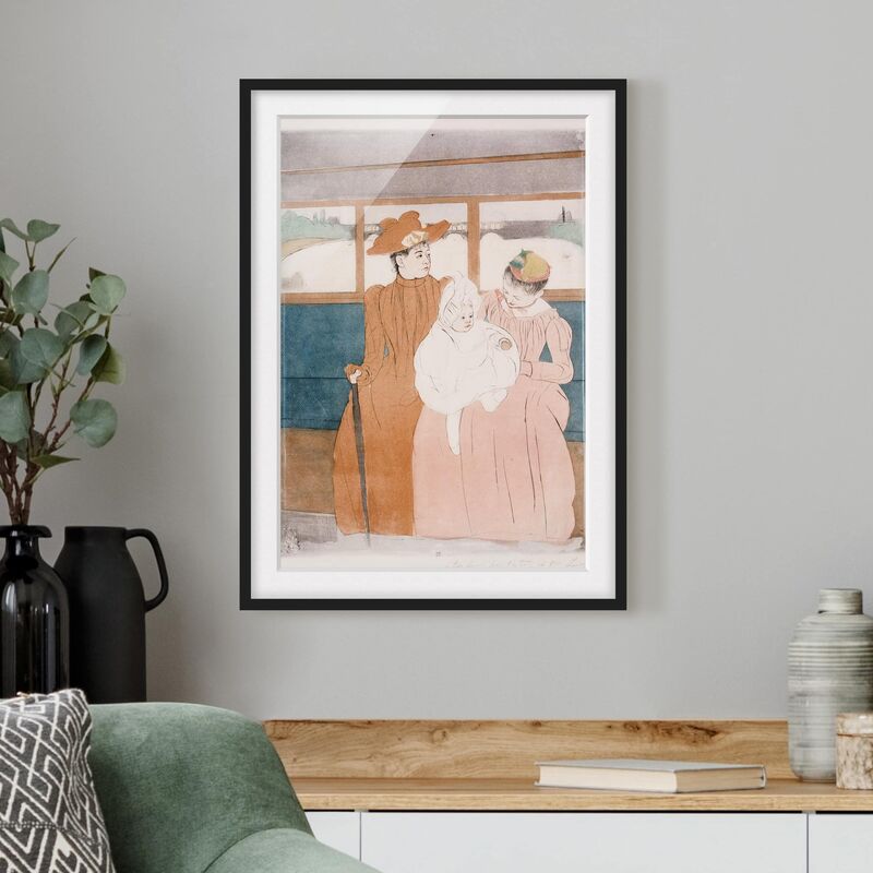

Póster enmarcado - Mary Cassatt - In The Omnibus Dimensión LxA: 24cm x 18cm, Marco: Negro