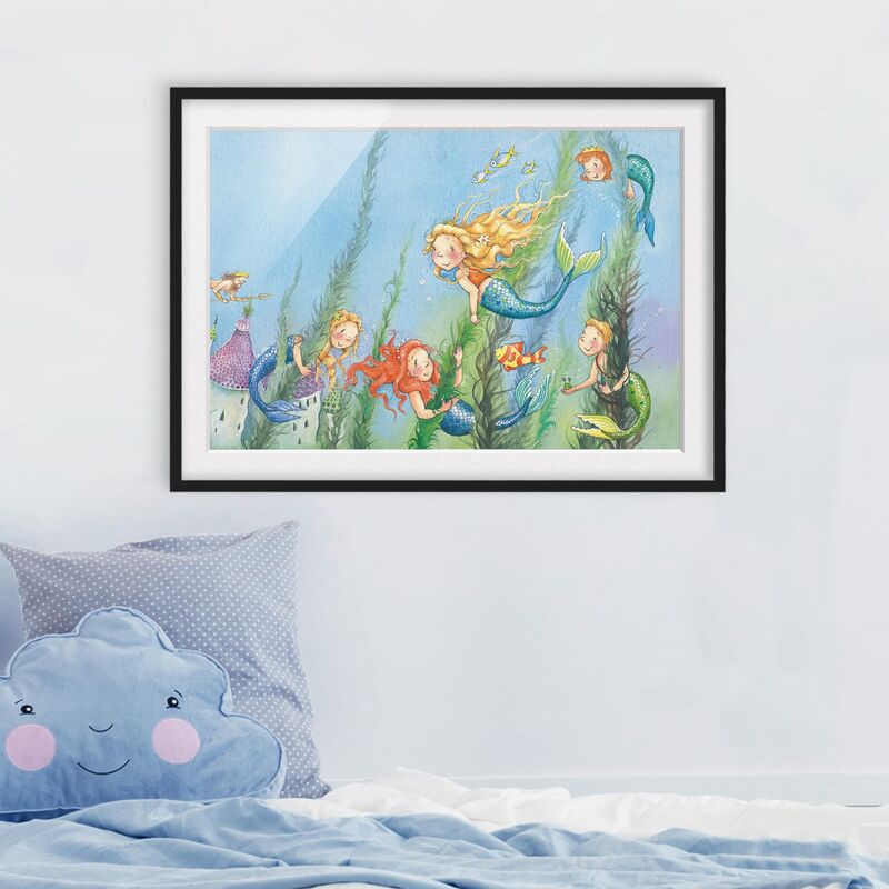 

Póster enmarcado - Matilda The Mermaid Princess Dimensión LxA: 30cm x 40cm, Marco: Negro