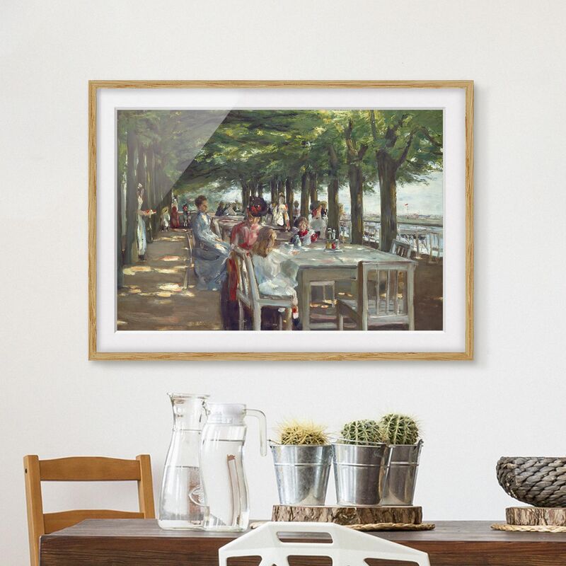 

Póster enmarcado - Max Liebermann - The Terrace Restaurant Jacob Dimensión LxA: 50cm x 70cm, Marco: Roble