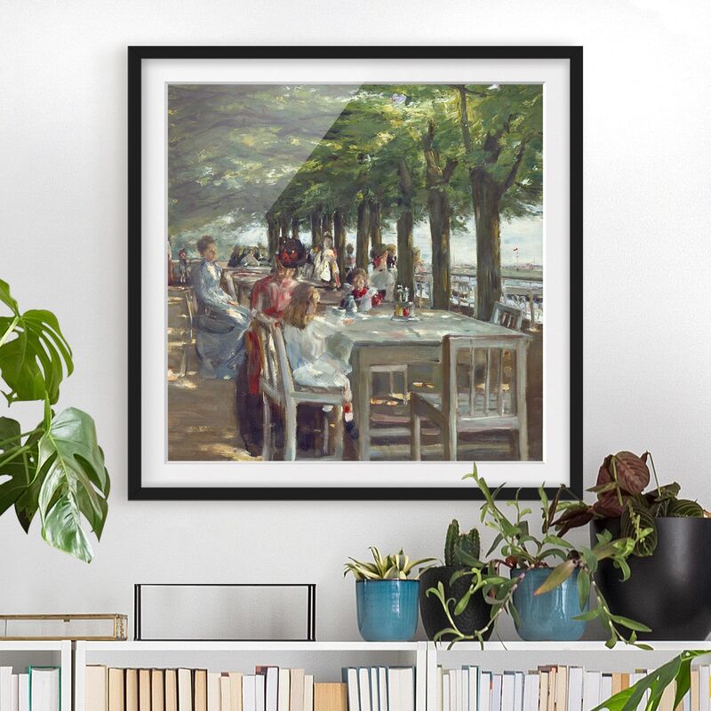 

Póster enmarcado - Max Liebermann - The Terrace Restaurant Jacob Dimensión LxA: 20cm x 20cm, Marco: Negro