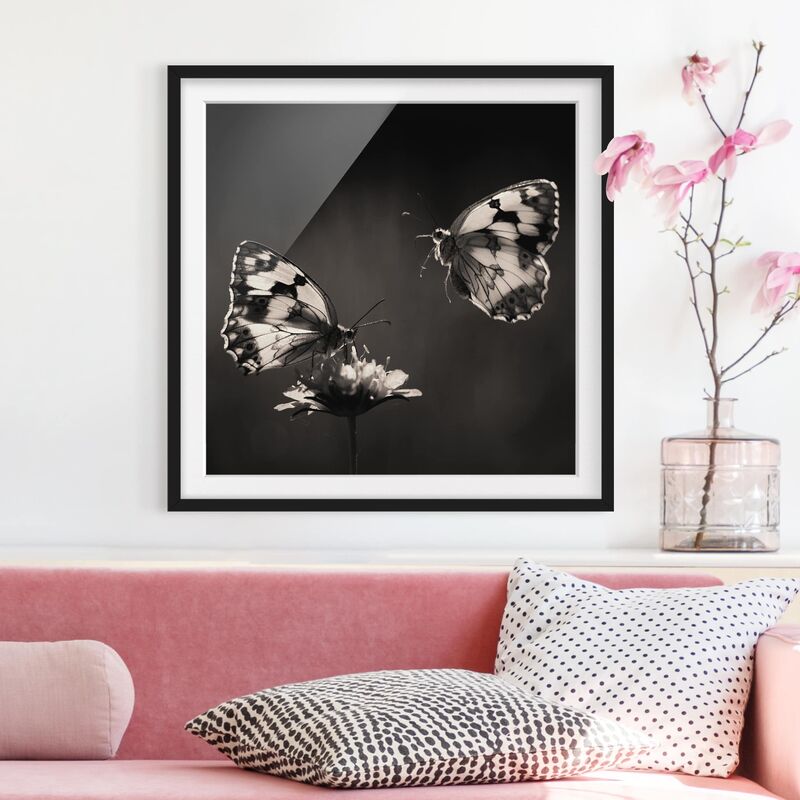 

Póster enmarcado - Medioluto Norte Dimensión LxA: 70cm x 70cm, Marco: Negro