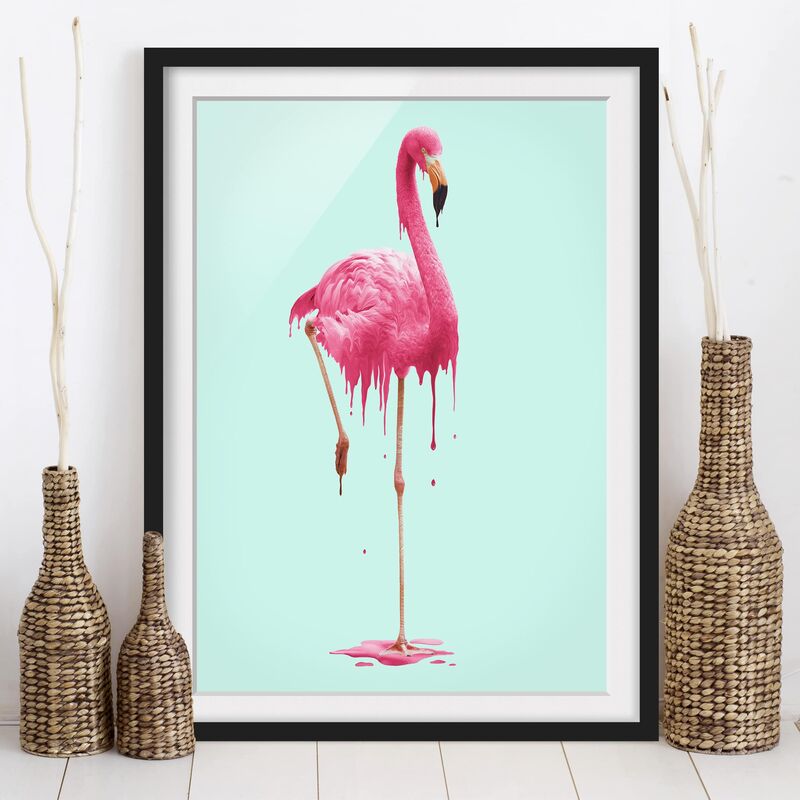 

Póster enmarcado - Melting Flamingo Dimensión LxA: 55cm x 40cm, Marco: Negro