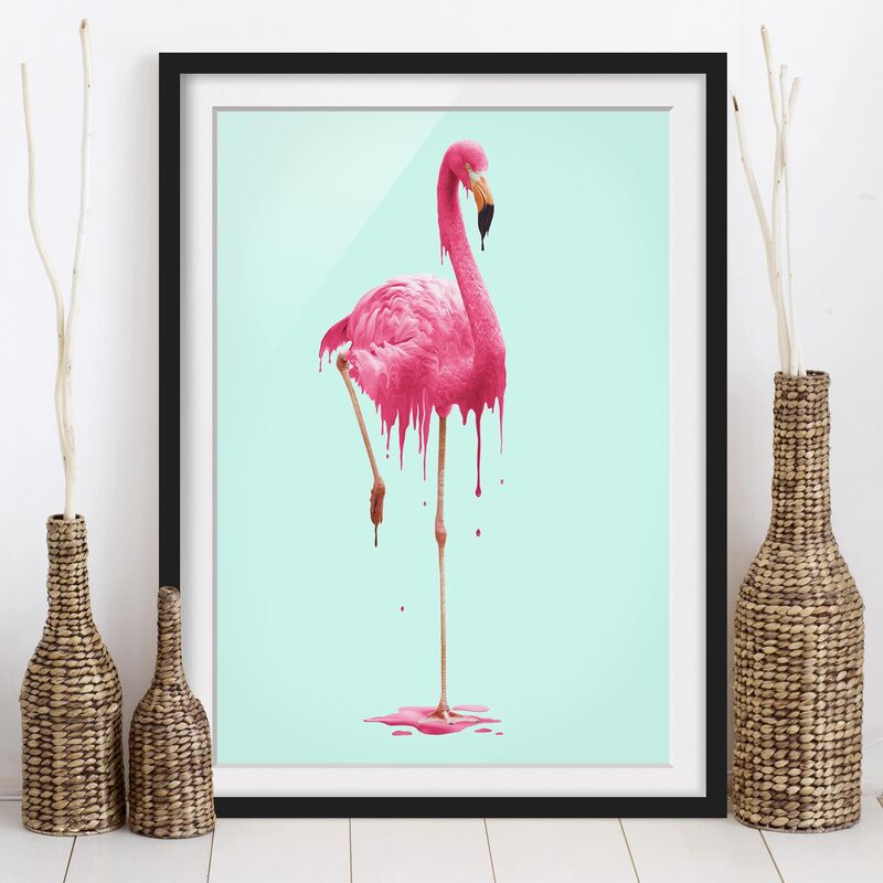 

Póster enmarcado - Melting Flamingo Dimensión LxA: 70cm x 50cm, Marco: Negro