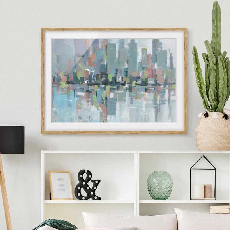 

Póster enmarcado - Metro City I Dimensión LxA: 50cm x 70cm, Marco: Roble