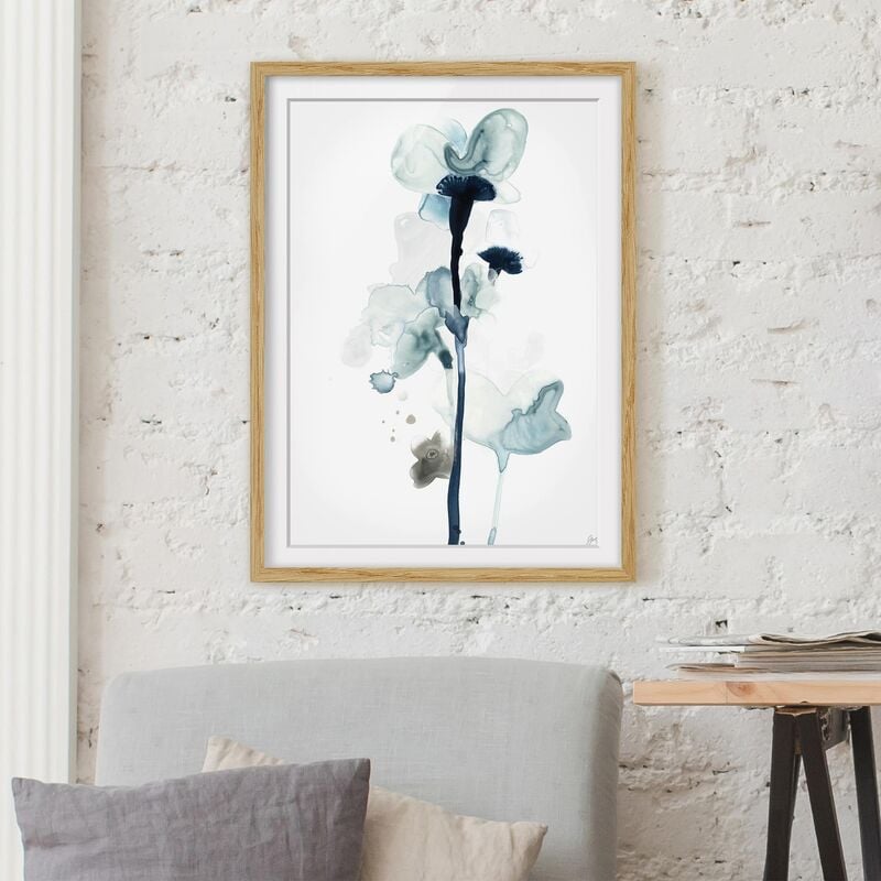 

Póster enmarcado - Midnight Bloom I Dimensión LxA: 24cm x 18cm, Marco: Roble