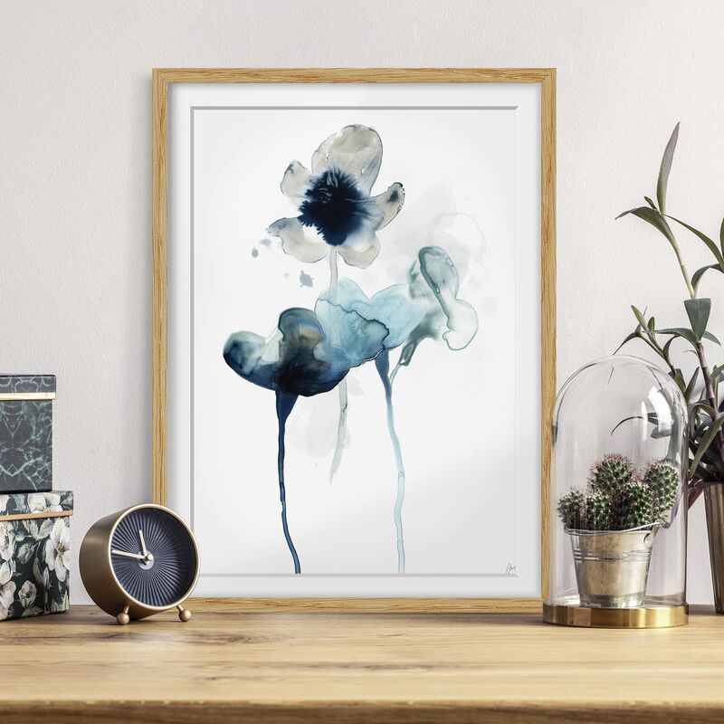 

Póster enmarcado - Midnight Bloom Ii Dimensión LxA: 70cm x 50cm, Marco: Roble