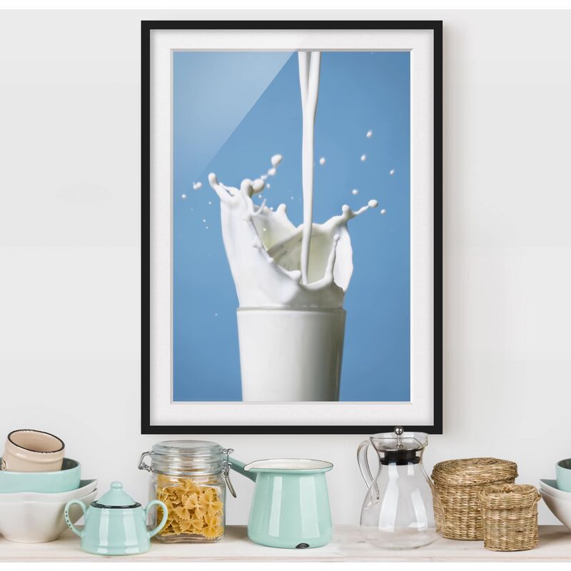 

Póster enmarcado - Milk Dimensión LxA: 100cm x 70cm, Marco: Negro