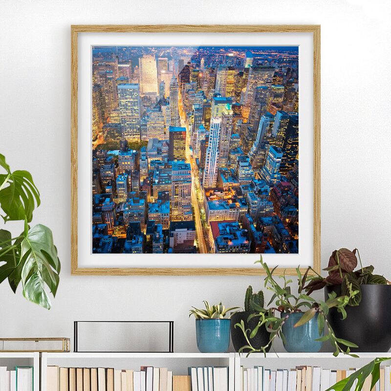 

Póster enmarcado - Midtown Manhattan Dimensión LxA: 70cm x 70cm, Marco: Roble