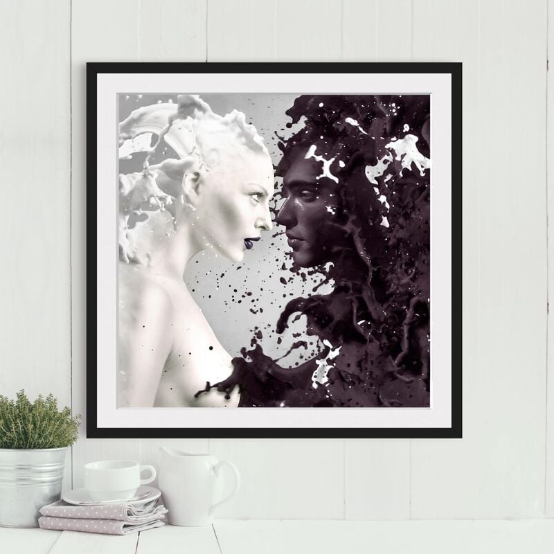 

Póster enmarcado - Milk & Coffee Dimensión LxA: 70cm x 70cm, Marco: Negro