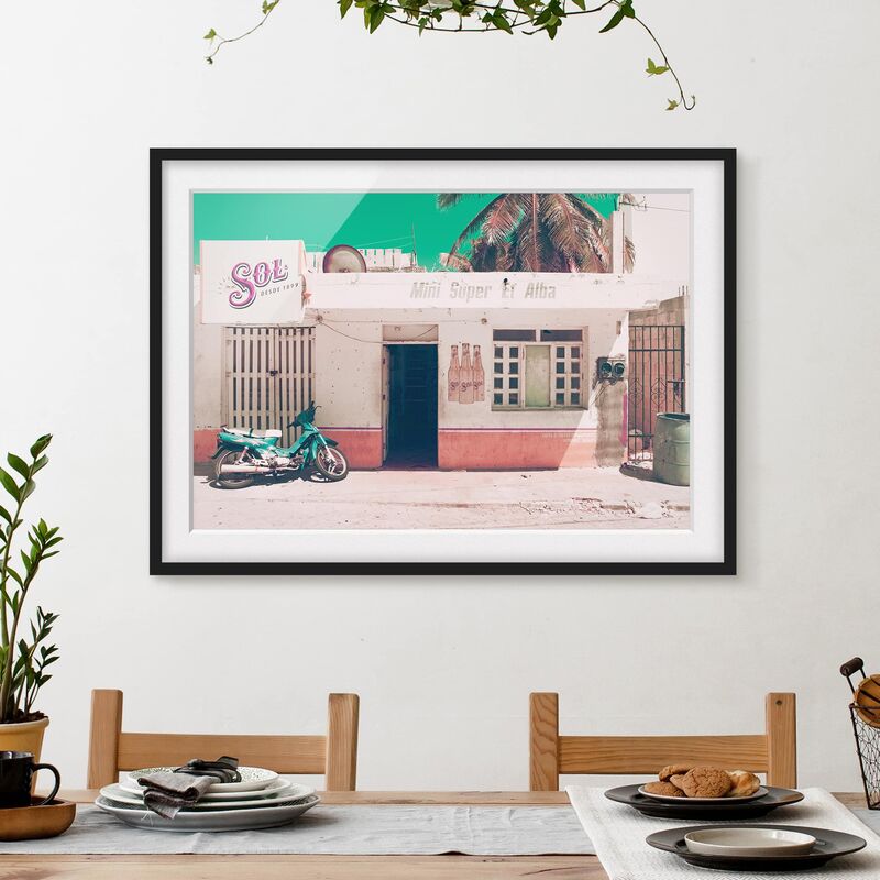 

Póster enmarcado - Mini Supermarket Vintage Dimensión LxA: 30cm x 40cm, Marco: Negro