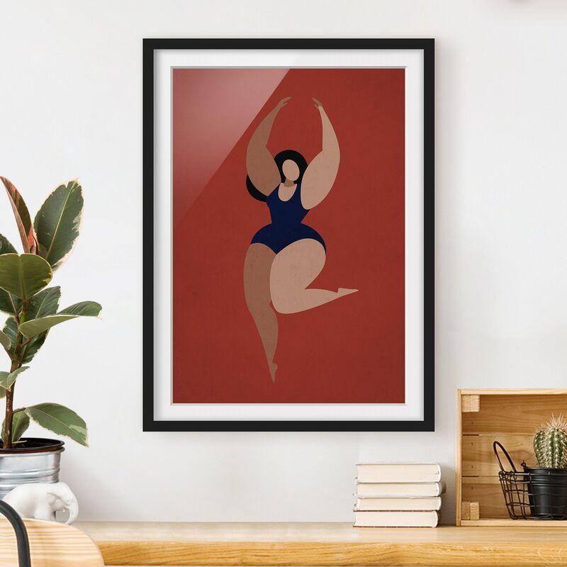 

Póster enmarcado - Miss Dance in blu Dimensión LxA: 40cm x 30cm, Marco: Negro