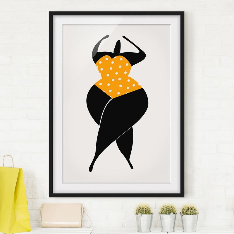 

Póster enmarcado - Miss Dance in giallo Dimensión LxA: 100cm x 70cm, Marco: Negro