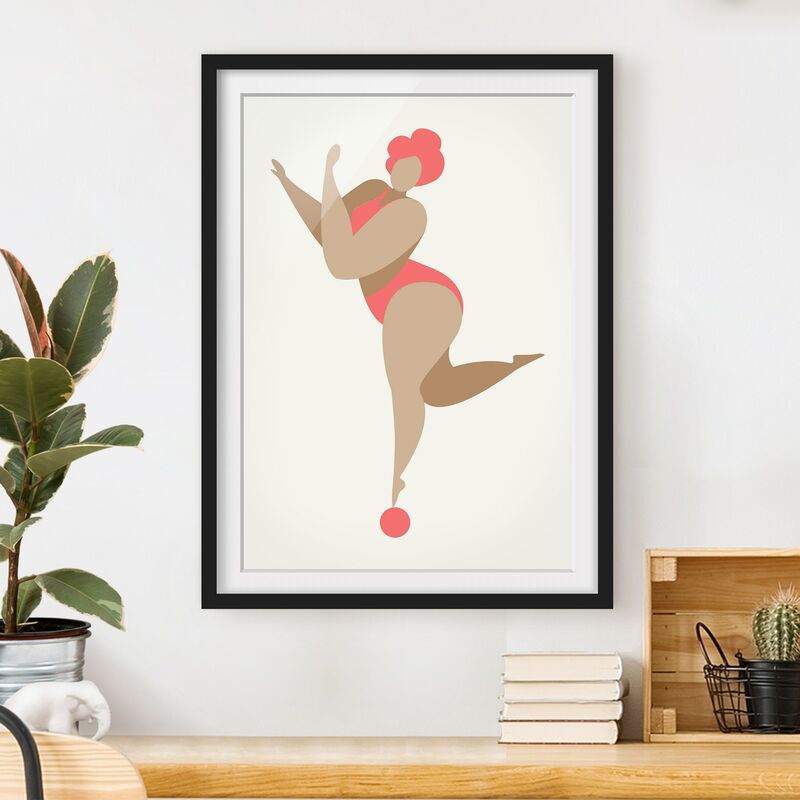 

Póster enmarcado - Miss Dance in rosa Dimensión LxA: 40cm x 30cm, Marco: Negro