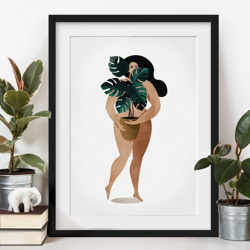 

Póster enmarcado - Miss Monstera Dimensión LxA: 24cm x 18cm, Marco: Negro