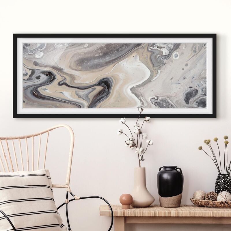 

Póster enmarcado - Molten Roccia Ii Dimensión LxA: 30cm x 75cm, Marco: Negro
