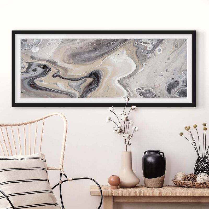 

Bilderwelten - Póster enmarcado - Molten Roccia Ii Dimensión LxA: 50cm x 130cm, Marco: Negro