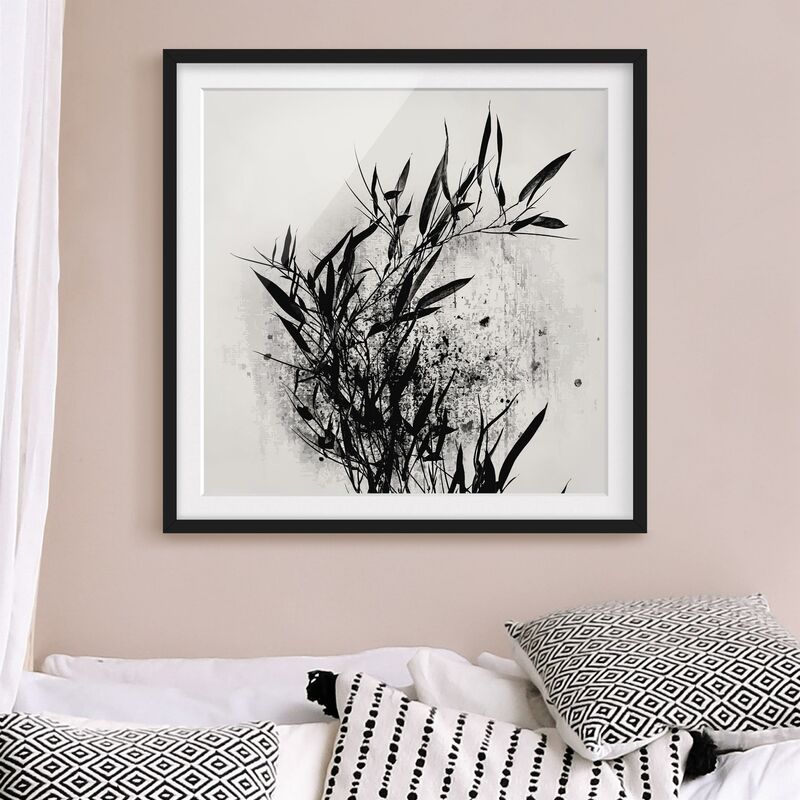 

Póster enmarcado - Mondo vegetale grafico - Bambú nero Dimensión LxA: 20cm x 20cm, Marco: Negro