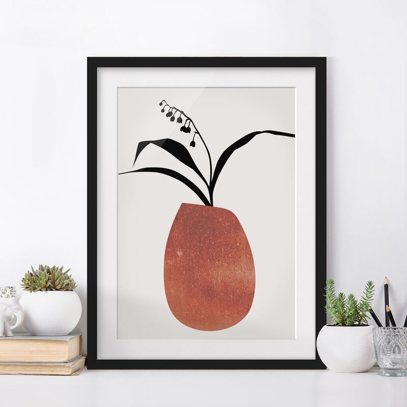 

Póster enmarcado - Mondo vegetale grafico - Mughetto Dimensión LxA: 24cm x 18cm, Marco: Negro