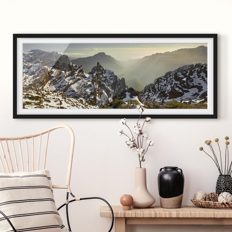 

Póster enmarcado - Monti A La Palma Dimensión LxA: 50cm x 130cm, Marco: Negro