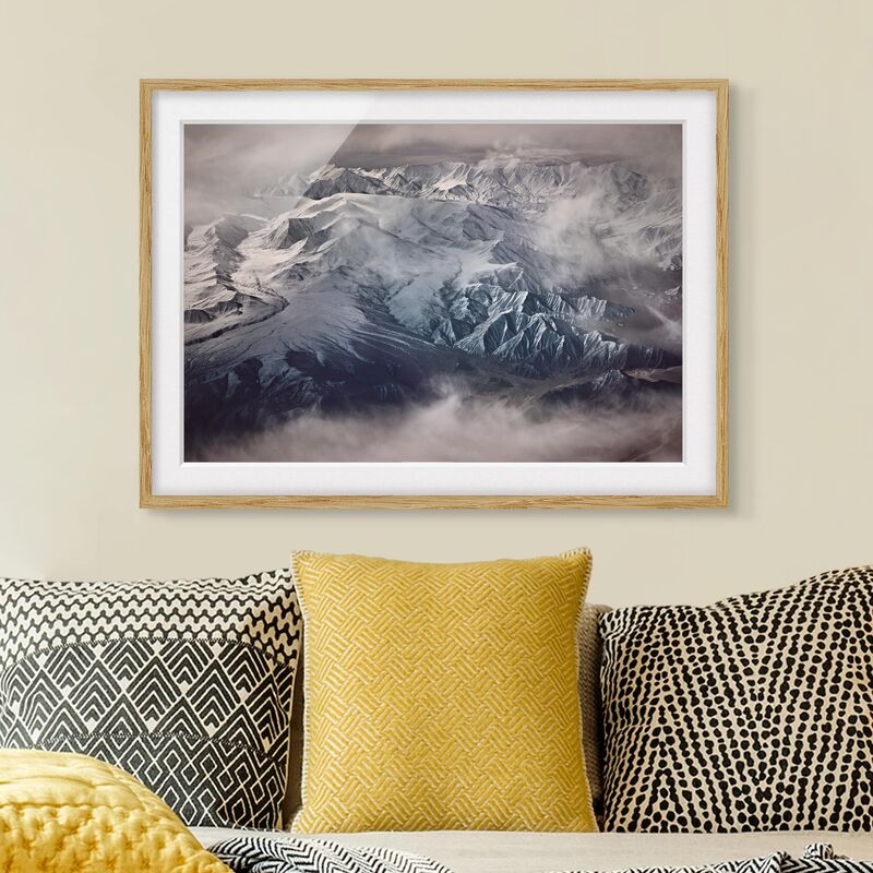 

Póster enmarcado - Montagne del Tibet Dimensión LxA: 40cm x 55cm, Marco: Roble