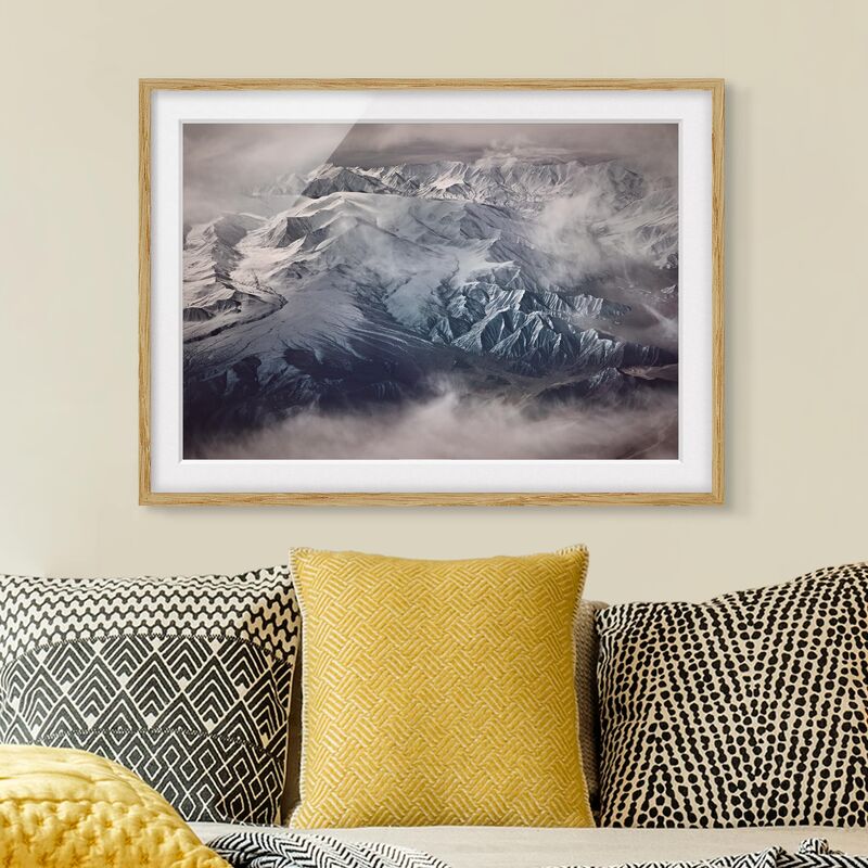 

Póster enmarcado - Montagne del Tibet Dimensión LxA: 30cm x 40cm, Marco: Roble