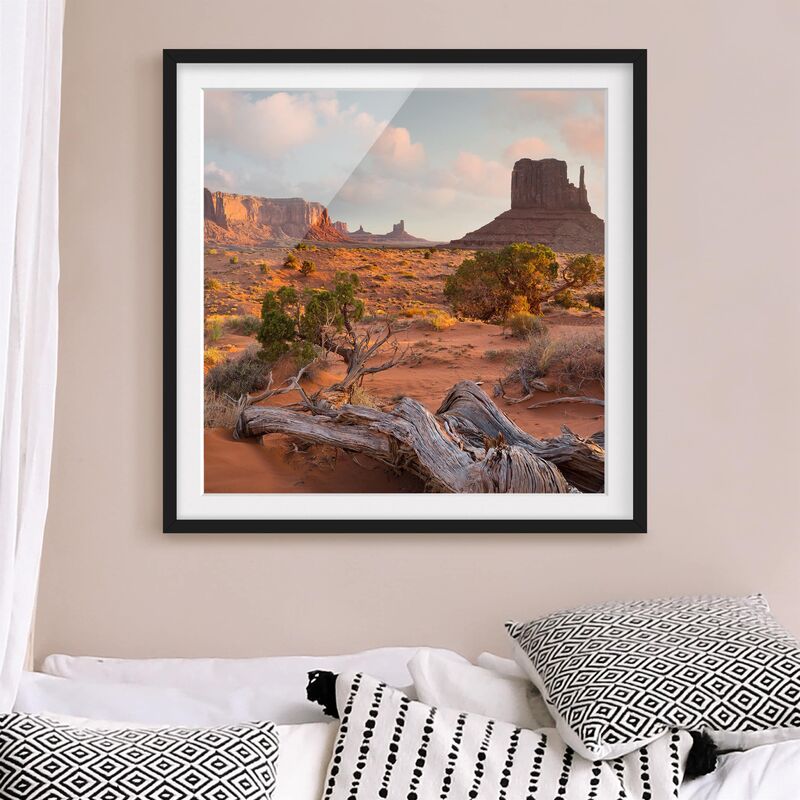 

Póster enmarcado - Monument Valley Navajo Tribal Park Arizona Dimensión LxA: 20cm x 20cm, Marco: Negro