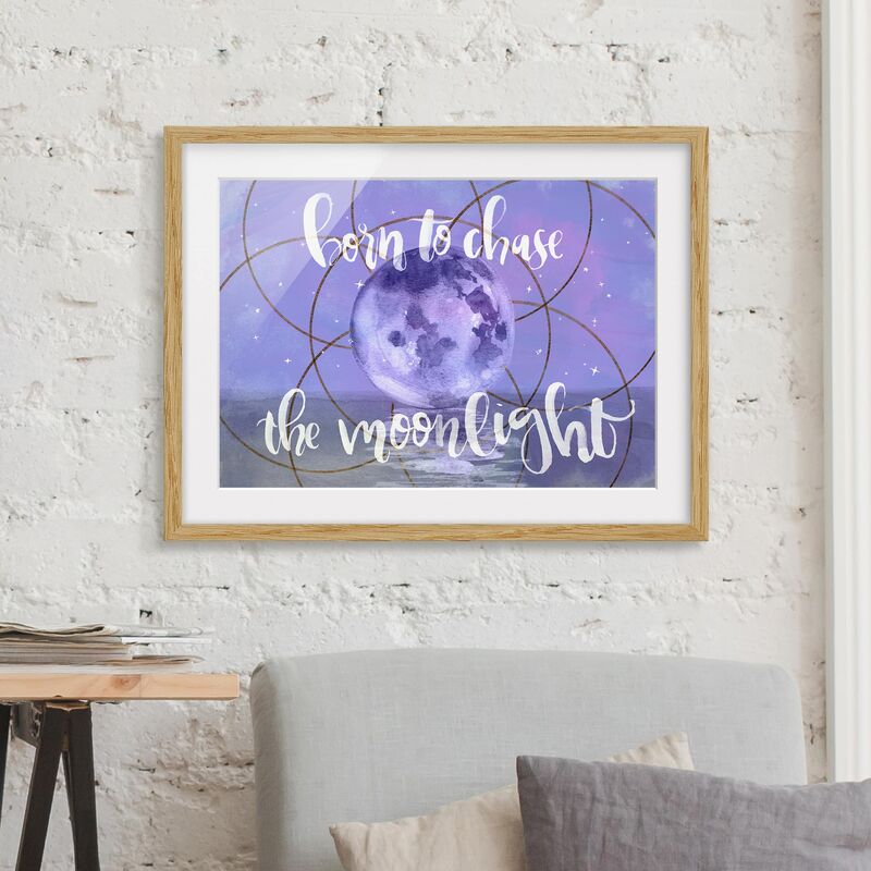 

Póster enmarcado - Moon Child - Moonlight Dimensión LxA: 40cm x 55cm, Marco: Roble