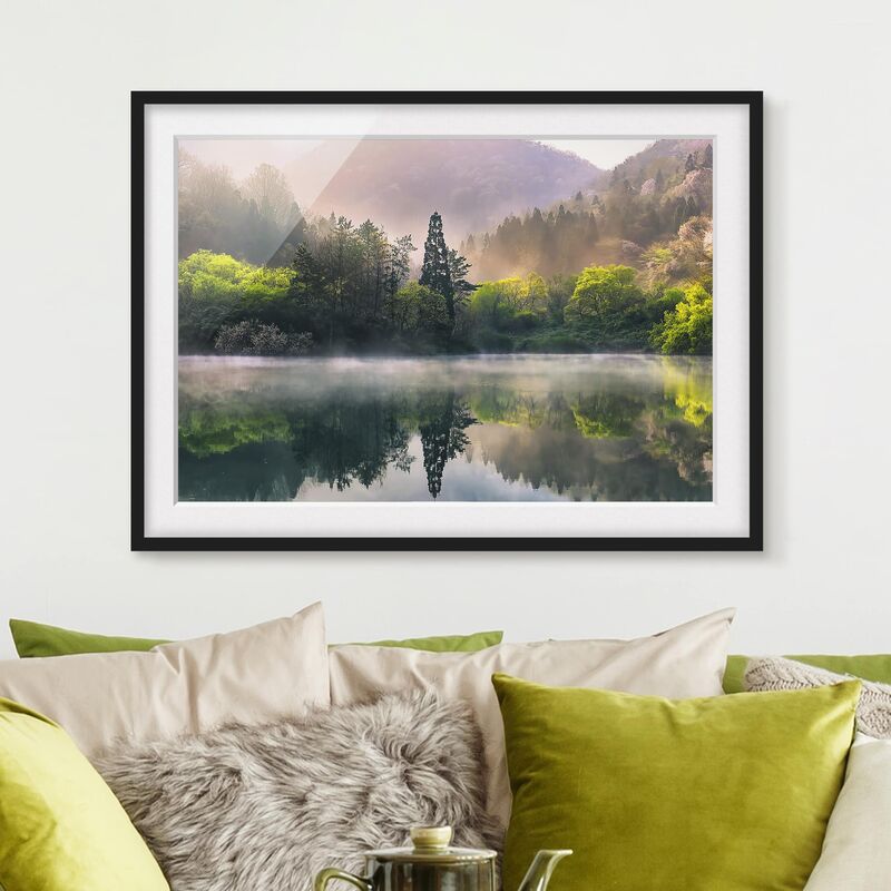 

Póster enmarcado - Morning Calm Dimensión LxA: 50cm x 70cm, Marco: Negro