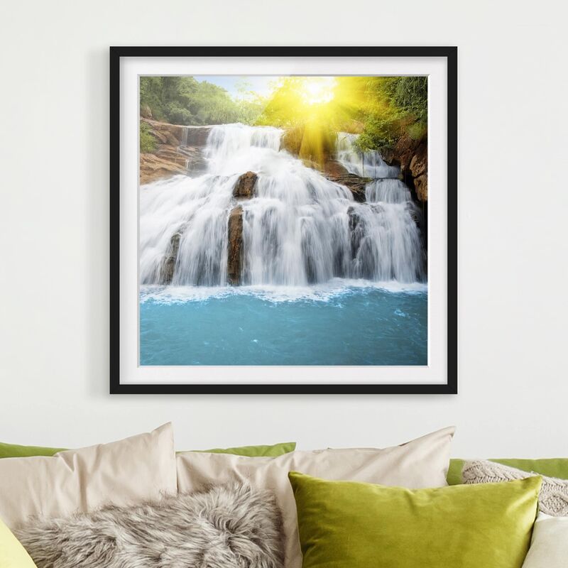 

Póster enmarcado - Morning In Paradise Dimensión LxA: 50cm x 50cm, Marco: Negro