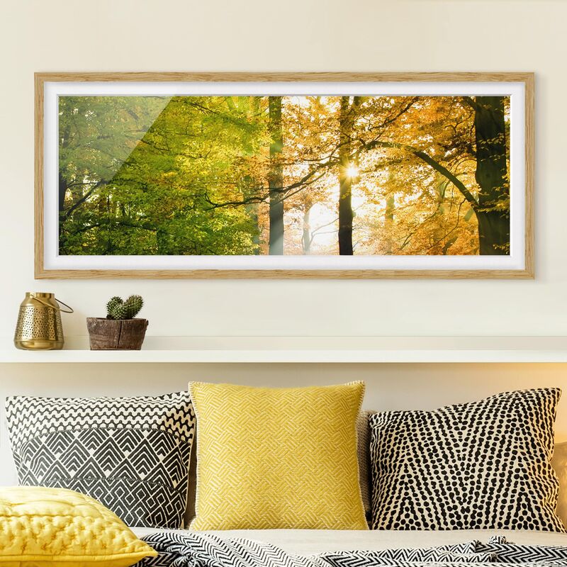 

Póster enmarcado - Morning Light Dimensión LxA: 20cm x 50cm, Marco: Roble