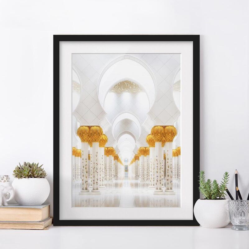 

Póster enmarcado - Mosque In Gold Dimensión LxA: 100cm x 70cm, Marco: Negro