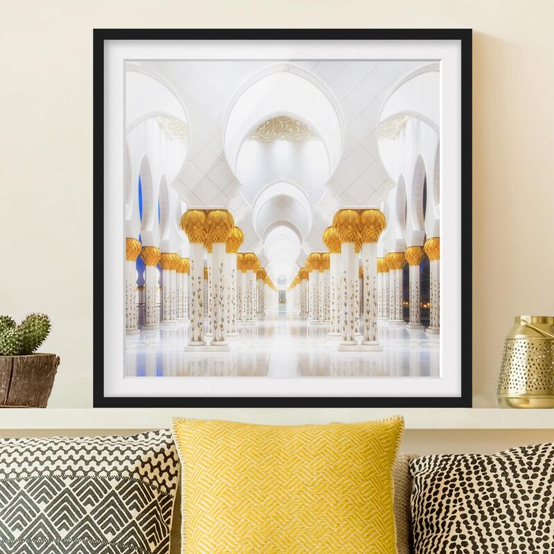 

Póster enmarcado - Mosque In Gold Dimensión LxA: 70cm x 70cm, Marco: Negro