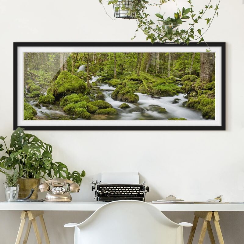 

Póster enmarcado - Mossy Pietre Svizzera Dimensión LxA: 20cm x 50cm, Marco: Negro