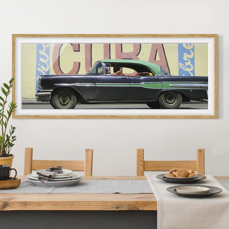 

Póster enmarcado - Mostrami Cuba Dimensión LxA: 40cm x 100cm, Marco: Roble