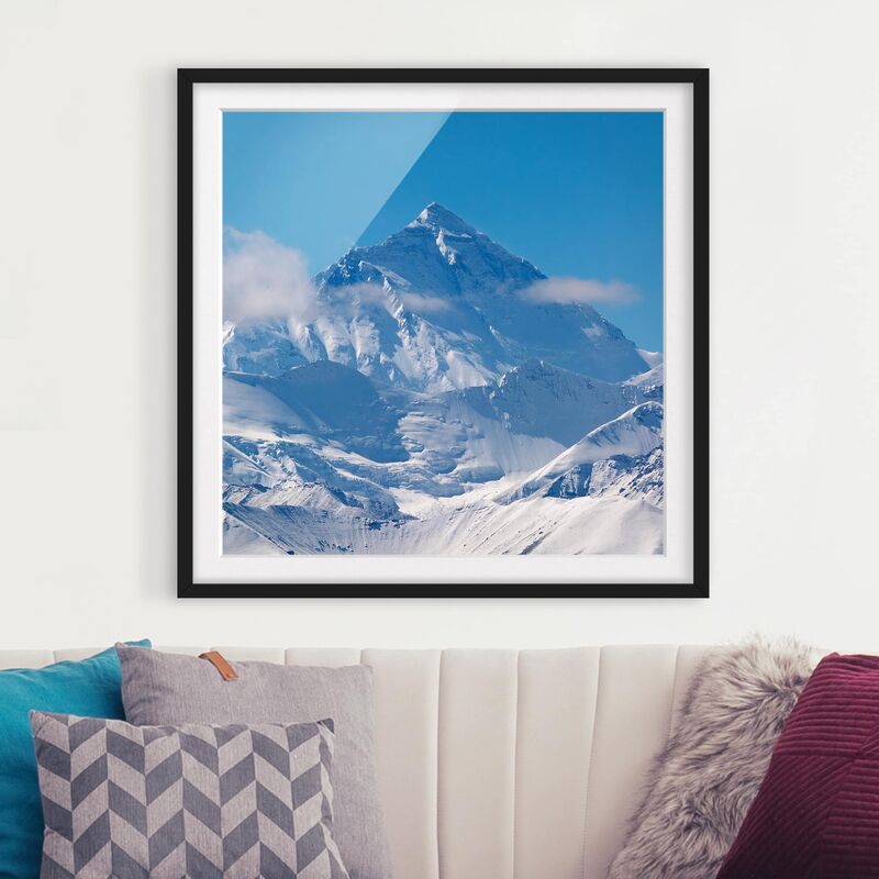 

Póster enmarcado - Mount Everest Dimensión LxA: 30cm x 30cm, Marco: Negro