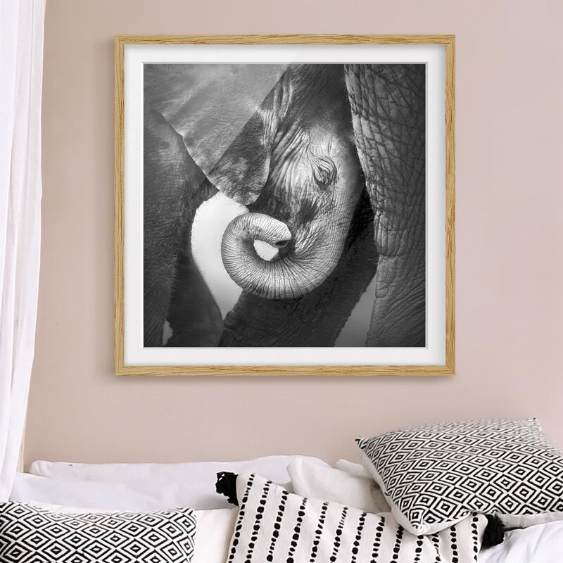 

Póster enmarcado - Mother's Love Dimensión LxA: 50cm x 50cm, Marco: Roble