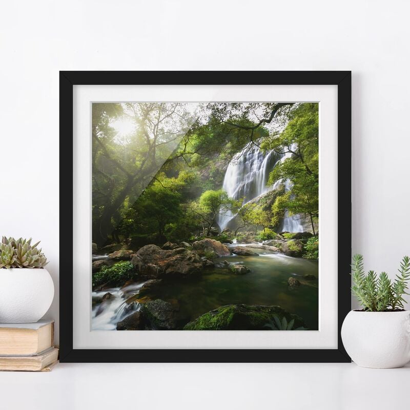

Póster enmarcado - Mountain Stream Dimensión LxA: 20cm x 20cm, Marco: Negro