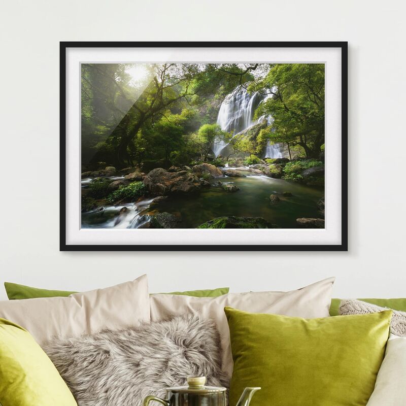 

Póster enmarcado - Mountain Stream Dimensión LxA: 18cm x 24cm, Marco: Negro