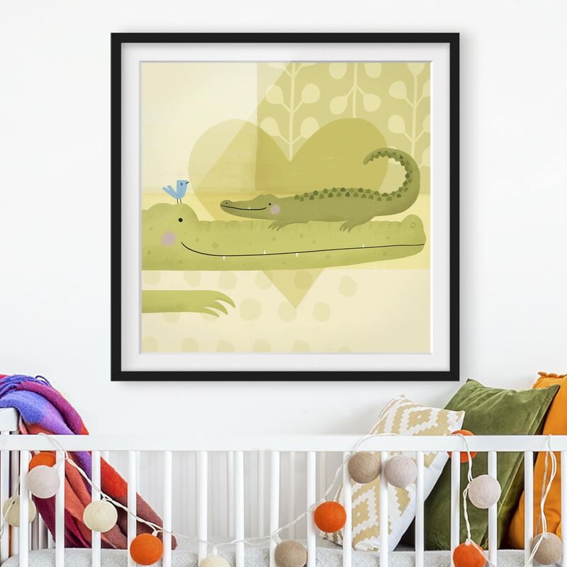 

Póster enmarcado - Mum And I - Crocodiles Dimensión LxA: 30cm x 30cm, Marco: Negro