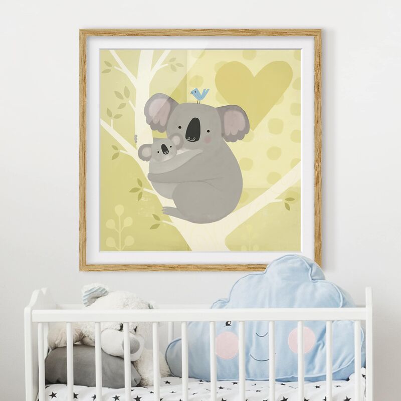 

Póster enmarcado - Mum And I - Koalas Dimensión LxA: 30cm x 30cm, Marco: Roble