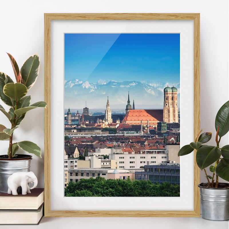 

Póster enmarcado - Munich Dimensión LxA: 40cm x 30cm, Marco: Roble