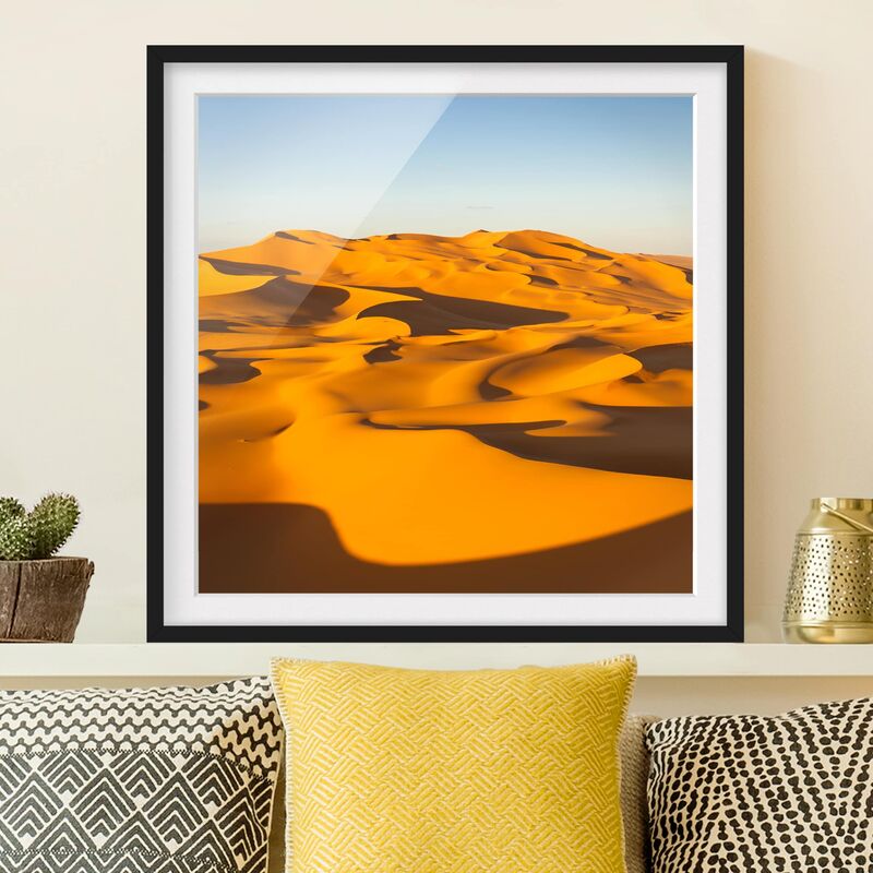 

Póster enmarcado - Murzuq Desert In Libya Dimensión LxA: 20cm x 20cm, Marco: Negro