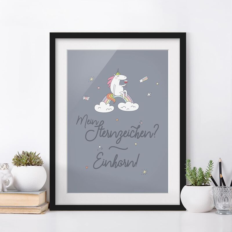 

Póster enmarcado - My Horoscope - Unicorn Dimensión LxA: 24cm x 18cm, Marco: Negro