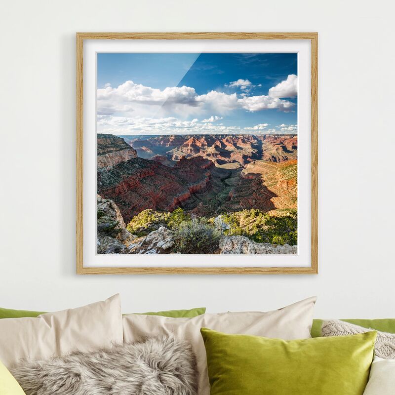 

Póster enmarcado - Nature Of The Canyon Dimensión LxA: 70cm x 70cm, Marco: Roble