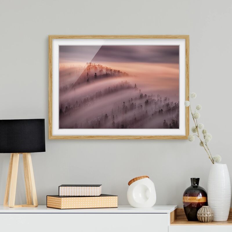 

Póster enmarcado - Nebbia Flood Dimensión LxA: 70cm x 100cm, Marco: Roble