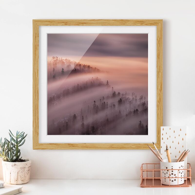 

Póster enmarcado - Nebbia Flood Dimensión LxA: 30cm x 30cm, Marco: Roble
