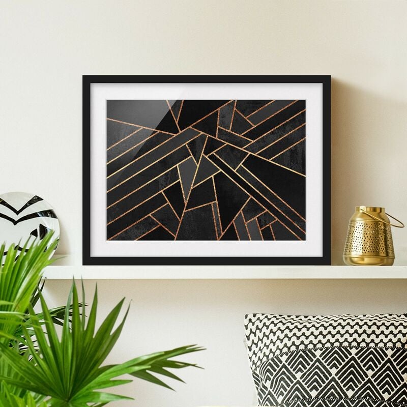 

Póster enmarcado - Nero Triangoli d'oro Dimensión LxA: 70cm x 100cm, Marco: Negro